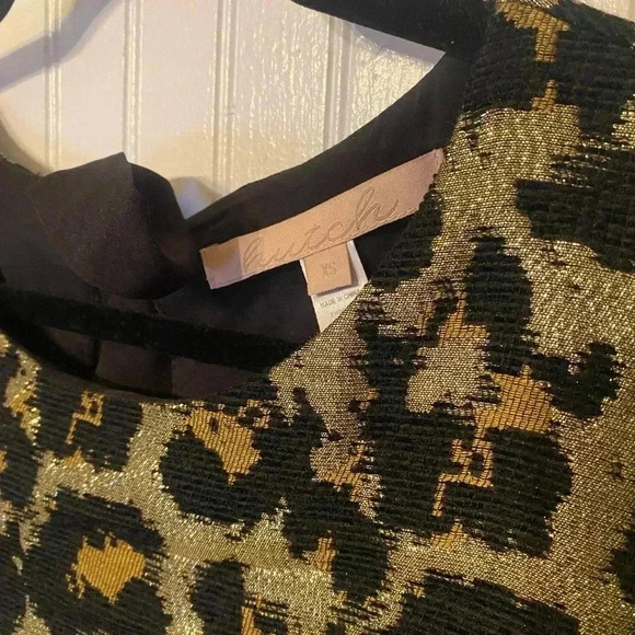 Hutch Anthropologie metallic leopard back tie top - Picture 3 of 7